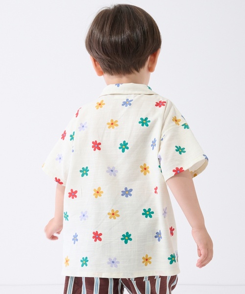petit main(プティマイン)の「【リンク】綿レーヨン総柄開衿シャツ(シャツ/ブラウス・キッズ・イエロー/カラフル・S/M)」の5枚目の写真