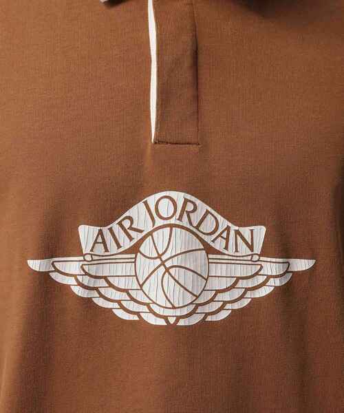 JORDAN BRAND(ジョーダンブランド)の「ジョーダン フライト エッセンシャル メンズ ラグビー トップス / Jordan Flight Essentials Men's Rugby Top IM9148-281 Light British Tan(ポロシャツ・メンズ・ライトブラウン・M/L/XL/2XL/S)」の4枚目の写真