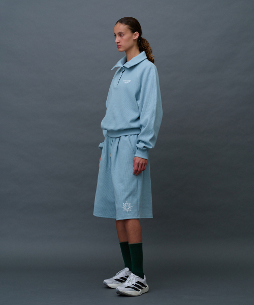 MENASOO（ミナス）の「Snap Waffle Sweatshirt_Skyblue（スウェット・レディース・スカイブルー・F）」の4枚目の写真
