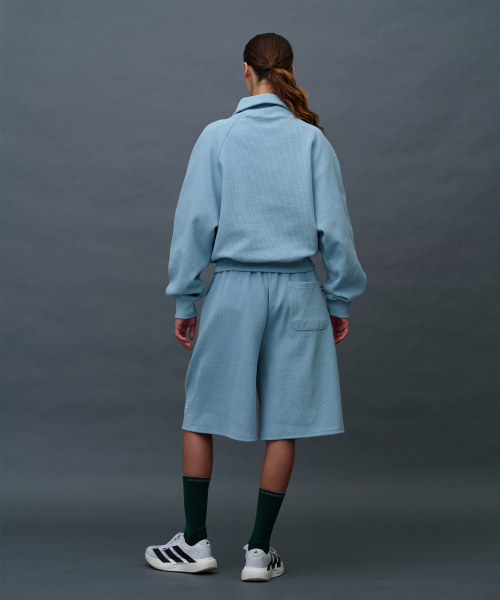 MENASOO（ミナス）の「Snap Waffle Sweatshirt_Skyblue（スウェット・レディース・スカイブルー・F）」の5枚目の写真