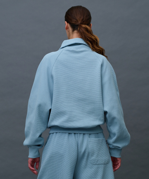 MENASOO（ミナス）の「Snap Waffle Sweatshirt_Skyblue（スウェット・レディース・スカイブルー・F）」の9枚目の写真