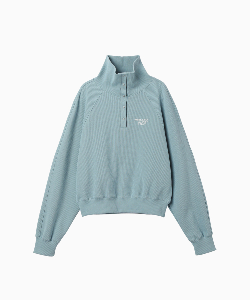 MENASOO（ミナス）の「Snap Waffle Sweatshirt_Skyblue（スウェット・レディース・スカイブルー・F）」の10枚目の写真