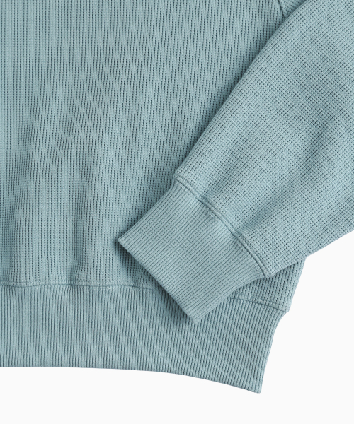 MENASOO（ミナス）の「Snap Waffle Sweatshirt_Skyblue（スウェット・レディース・スカイブルー・F）」の16枚目の写真