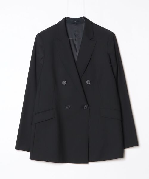 COMME CA(コムサ)の「〔 TALLサイズ 〕 【セットアップ対応】2WAYストレッチトロ ダブルジャケット(セットアップ・レディース・ブラック・15号)」の1枚目の写真