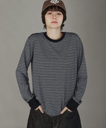 NAKER（ネイカー）の「NAKER ヴィンテージライクピンボーダーロングスリーブTシャツ（Tシャツ/カットソー）」