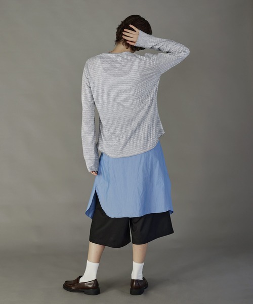 NAKER(ネイカー)の「NAKER ヴィンテージライクピンボーダーロングスリーブTシャツ(Tシャツ/カットソー・メンズ・ブラック/ネイビー/グレー・S/M/L/XL)」の17枚目の写真
