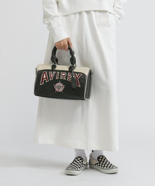 AVIREX(アヴィレックス)の「WILD BEARS MINI DUFFLE BAG(ボストンバッグ・レディース・ブラック/モスグリーン・F)」の2枚目の写真