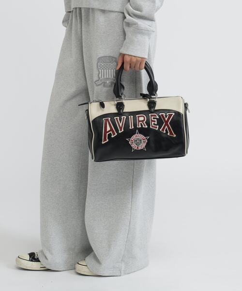 AVIREX(アヴィレックス)の「WILD BEARS MINI DUFFLE BAG(ボストンバッグ・レディース・ブラック/モスグリーン・F)」の1枚目の写真