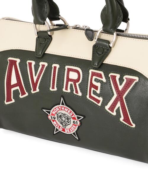 AVIREX(アヴィレックス)の「WILD BEARS MINI DUFFLE BAG(ボストンバッグ・レディース・ブラック/モスグリーン・F)」の11枚目の写真