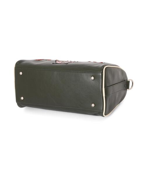 AVIREX(アヴィレックス)の「WILD BEARS MINI DUFFLE BAG(ボストンバッグ・レディース・ブラック/モスグリーン・F)」の13枚目の写真