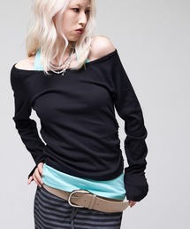 【WEB限定】【SLOPPY】バックオープンギャザートップス