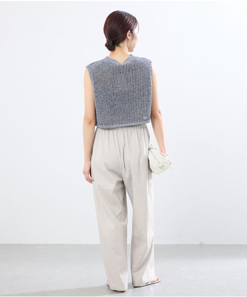IENA（イエナ）の「《接触冷感/UVカット》マットツイルイージーパンツ（その他パンツ・レディース・ブラック/ピンク/ベージュ・38/36）」の8枚目の写真