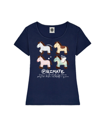 PONY CLUB レディース Uネックスリムフィット半袖Tシャツ 6 COLORS
