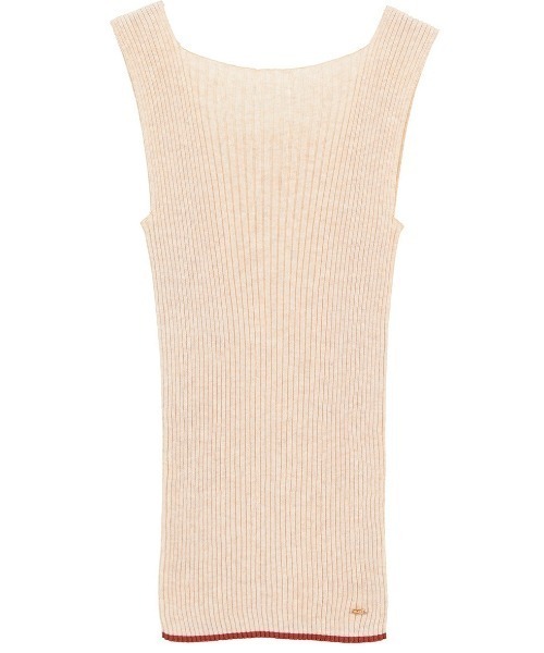 CLANE/クラネ/W FACE CONTRAST HEM RIB KNIT TANK TOPS