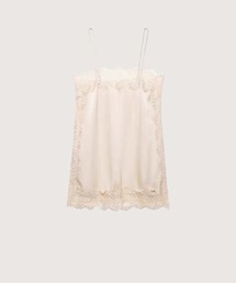 Satin Lace Trim Cami/サテンレーストリムキャミ