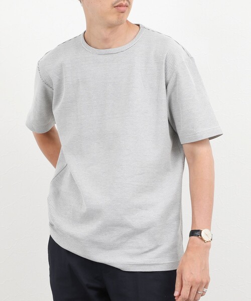 NOLLEY’S(ノーリーズ)の「【BECシリーズ】立体ボーダーTシャツ(Tシャツ/カットソー・メンズ・ブルー系その他/ホワイト系その他/ブラック系その他・M/L/XL/S)」の2枚目の写真
