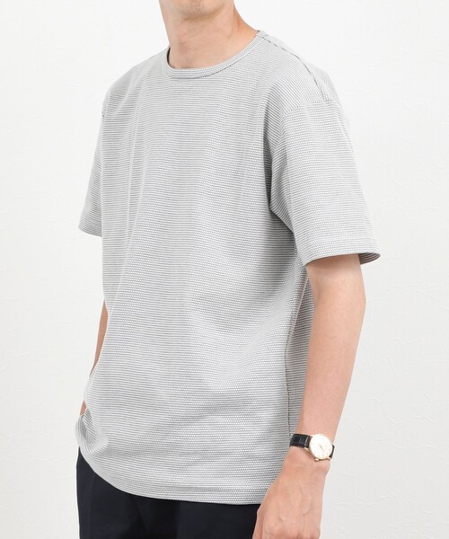 NOLLEY’S(ノーリーズ)の「【BECシリーズ】立体ボーダーTシャツ(Tシャツ/カットソー・メンズ・ブルー系その他/ホワイト系その他/ブラック系その他・M/L/XL/S)」の4枚目の写真