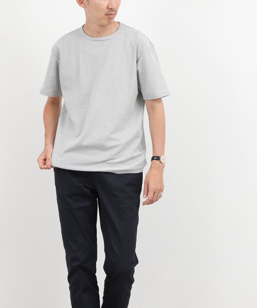 NOLLEY’S(ノーリーズ)の「【BECシリーズ】立体ボーダーTシャツ(Tシャツ/カットソー・メンズ・ブルー系その他/ホワイト系その他/ブラック系その他・M/L/XL/S)」の8枚目の写真