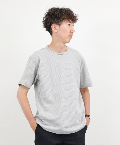 NOLLEY’S(ノーリーズ)の「【BECシリーズ】立体ボーダーTシャツ(Tシャツ/カットソー・メンズ・ブルー系その他/ホワイト系その他/ブラック系その他・M/L/XL/S)」の9枚目の写真
