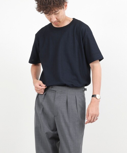 NOLLEY’S(ノーリーズ)の「【BECシリーズ】立体ボーダーTシャツ(Tシャツ/カットソー・メンズ・ブルー系その他/ホワイト系その他/ブラック系その他・M/L/XL/S)」の22枚目の写真