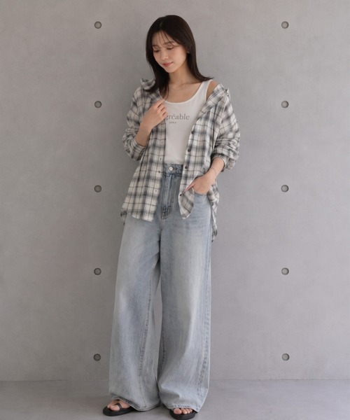 モデル身長：157cm
着用サイズ：FREE