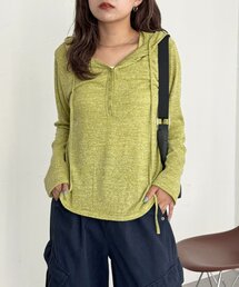 【WEB限定】ヘンリーシアーニットパーカー