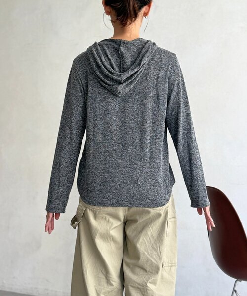 CPCM(シーピーシーエム)の「【WEB限定】ヘンリーシアーニットパーカー(Tシャツ/カットソー・レディース・チャコールグレー/グリーン系/グレー・FREE)」の9枚目の写真