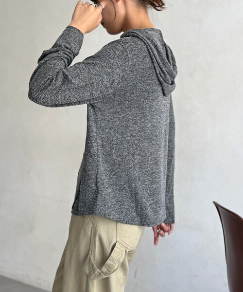 CPCM(シーピーシーエム)の「【WEB限定】ヘンリーシアーニットパーカー(Tシャツ/カットソー・レディース・チャコールグレー/グリーン系/グレー・FREE)」の17枚目の写真
