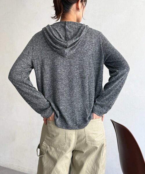 CPCM(シーピーシーエム)の「【WEB限定】ヘンリーシアーニットパーカー(Tシャツ/カットソー・レディース・チャコールグレー/グリーン系/グレー・FREE)」の18枚目の写真