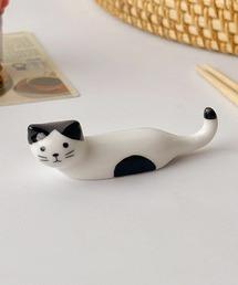 Ein（アイン）の「Ein/【ほっこりアニマル】ロング ネコ＆イヌ 陶器 箸置き / アニマル カトラリーレスト（カトラリー）」
