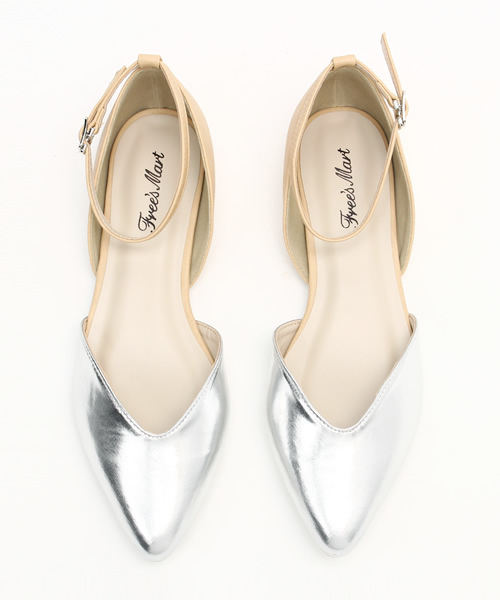 FREE'S MART（フリーズマート）の「セパレートフラットシューズ（パンプス・レディース・ブルー/シルバー/ホワイト・LARGE/MEDIUM）」の11枚目の写真