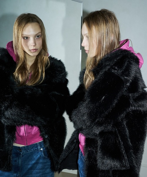 FTW(エフティダブリュー)の「REVERSIBLE FUR COAT(その他アウター・レディース・ライトグリーン/ブラック・FREE)」の16枚目の写真