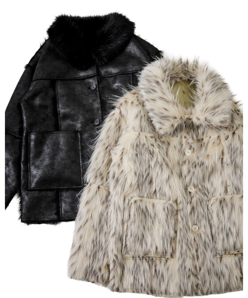 FTW(エフティダブリュー)の「REVERSIBLE FUR COAT(その他アウター・レディース・ライトグリーン/ブラック・FREE)」の6枚目の写真