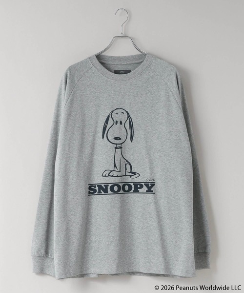 LOWRYS FARM(ローリーズファーム)の「【LFM(U)】PEANUTSプリントTロングスリーブ 1063429(Tシャツ/カットソー・メンズ・ブラウン/グレー/ライトブルー・LARGE/MEDIUM)」の2枚目の写真