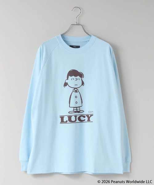 LOWRYS FARM(ローリーズファーム)の「【LFM(U)】PEANUTSプリントTロングスリーブ 1063429(Tシャツ/カットソー・メンズ・ブラウン/グレー/ライトブルー・LARGE/MEDIUM)」の1枚目の写真