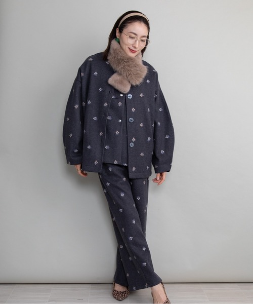 lodie（ロディ）の「フエルト刺繍パンツ（その他パンツ・レディース・ブラック/チャコールグレー・FREE）」の18枚目の写真