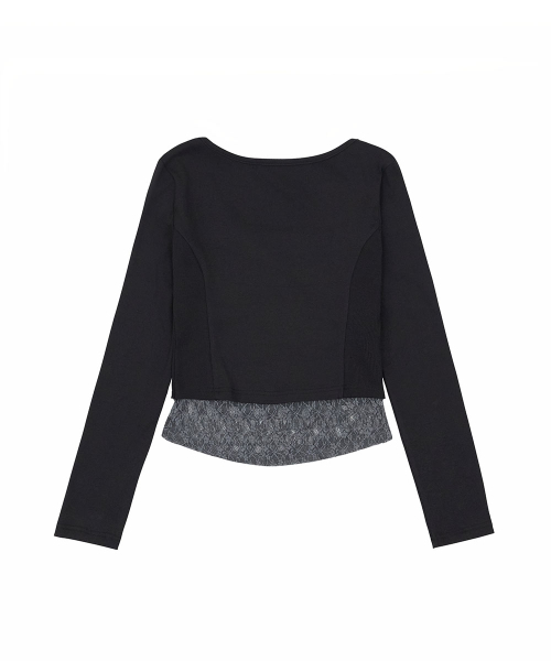 NO EXTRA TOUCH(ノー・エクストラ・タッチ)の「Lace Layered Top Bolero Cardigan (Black) / 26FWKC002BK(カーディガン/ボレロ・レディース・その他・SMALL/MEDIUM)」の4枚目の写真