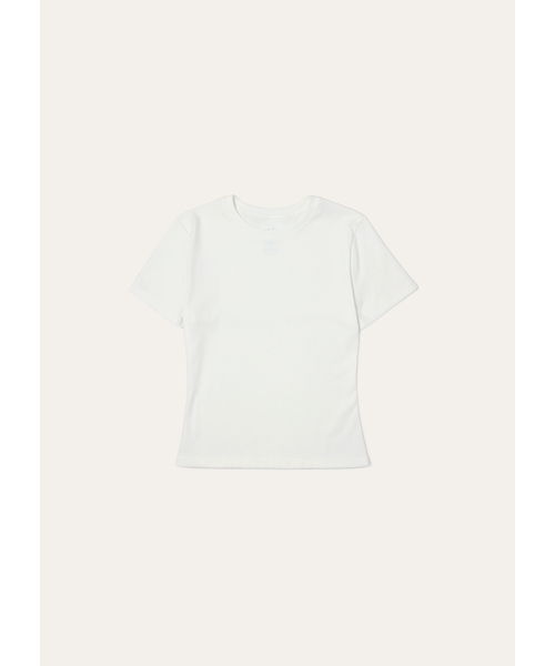 AUBER(オーベル)の「Organic Short Sleeve - White(Tシャツ/カットソー・レディース・ホワイト・1/2)」の1枚目の写真