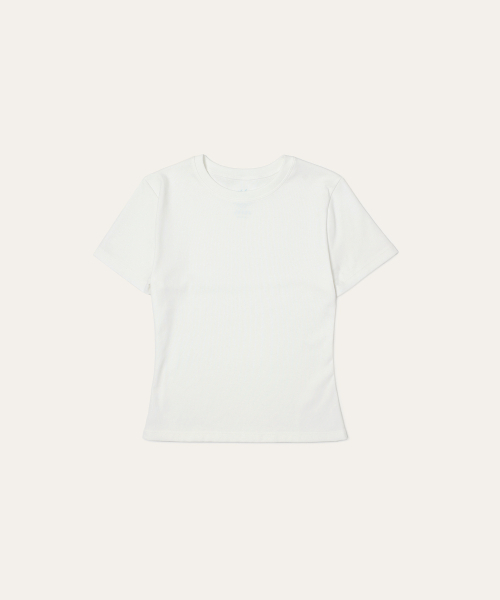 AUBER(オーベル)の「Organic Short Sleeve - White(Tシャツ/カットソー・レディース・ホワイト・1/2)」の2枚目の写真