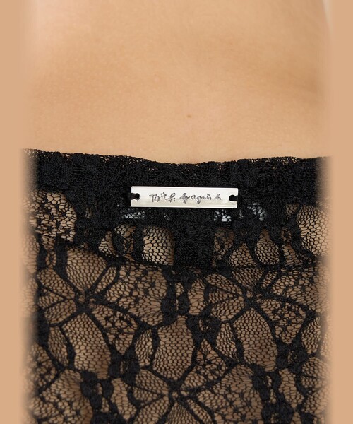 To b. by agnes b.(トゥービーバイアニエスベー)の「レース 長袖 プルオーバー(Tシャツ/カットソー・レディース・ブラック・38)」の7枚目の写真