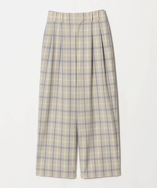 BEAUTY&YOUTH UNITED ARROWS（ビューティーアンドユースユナイテッドアローズ）の「ポリエステルブレンド チェック ワイドパンツ（スラックス・レディース・ダークブラウン/ベージュ・M/S）」の2枚目の写真