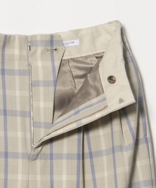 BEAUTY&YOUTH UNITED ARROWS（ビューティーアンドユースユナイテッドアローズ）の「ポリエステルブレンド チェック ワイドパンツ（スラックス・レディース・ダークブラウン/ベージュ・M/S）」の18枚目の写真