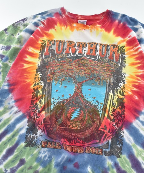GILDAN(ギルダン)の「【USED】FURTHUR “FALL TOUR 2011” タイダイ バンド Tシャツ(Tシャツ/カットソー・メンズ・マルチ・X-LARGE)」の2枚目の写真