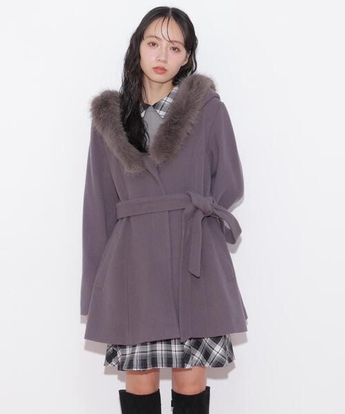 JILL by JILL STUART(ジルバイジルスチュアート)の「フーディミディコート(その他アウター・レディース・ピンク/ホワイト/グレー・MEDIUM/SMALL)」の19枚目の写真