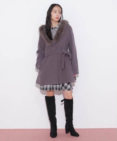 JILL by JILL STUART(ジルバイジルスチュアート)の「フーディミディコート(その他アウター・レディース・ピンク/ホワイト/グレー・MEDIUM/SMALL)」の22枚目の写真