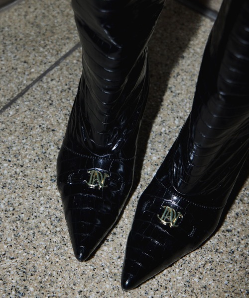 ANDRESD(アンドレスド)の「ロゴバックルロングブーツ / LOGO BUCKLE LONG BOOTS(ブーツ・レディース・ブラウン/ブラック・39/37/38)」の11枚目の写真