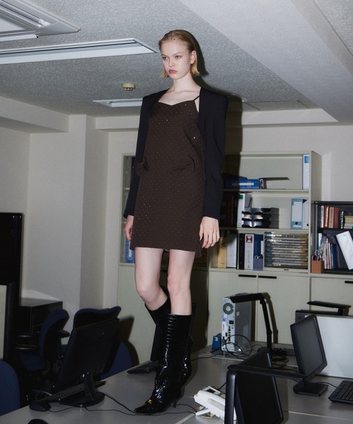 ANDRESD(アンドレスド)の「ロゴバックルロングブーツ / LOGO BUCKLE LONG BOOTS(ブーツ・レディース・ブラウン/ブラック・39/37/38)」の14枚目の写真