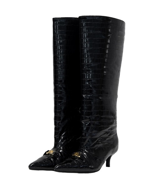 ANDRESD(アンドレスド)の「ロゴバックルロングブーツ / LOGO BUCKLE LONG BOOTS(ブーツ・レディース・ブラウン/ブラック・39/37/38)」の20枚目の写真