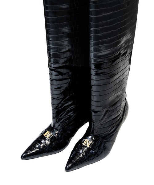 ANDRESD(アンドレスド)の「ロゴバックルロングブーツ / LOGO BUCKLE LONG BOOTS(ブーツ・レディース・ブラウン/ブラック・39/37/38)」の22枚目の写真