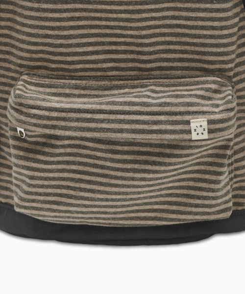 OHESHIO(オヘシオ)の「JERSEY STRIPE バックパック、ブラウン(バックパック/リュック・レディース・その他・FREE)」の5枚目の写真